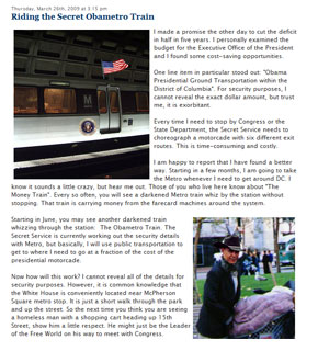 Click to read - Riding the Secret Obametro Train 