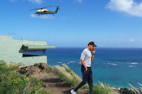 Obama hike at Lanikai