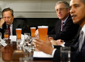Beer is served on Friday afternoons in the Cabinet Room