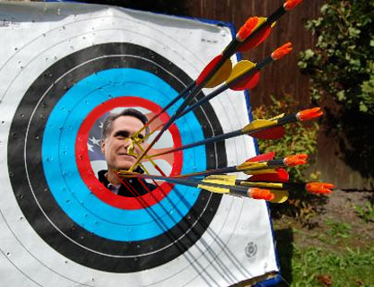 Camp David archery target Glenn Beck - parody