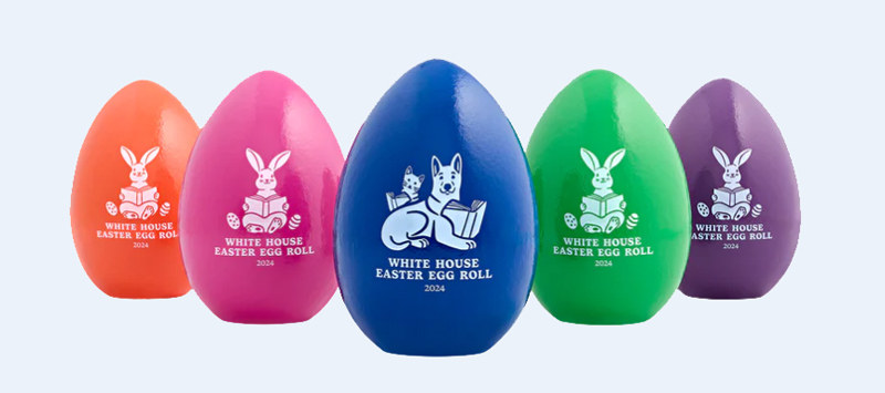 Official wooden White House Easter Eggs for 2024