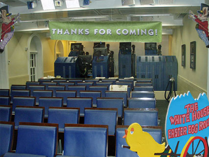 White House Easter Egg Roll - Press briefing room