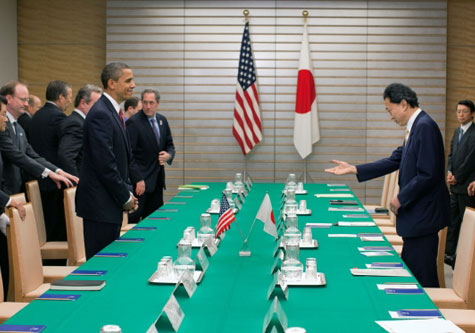 President Obama in meeting with Japan