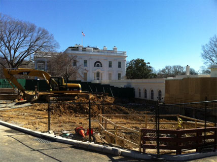 White House West Wing construction site