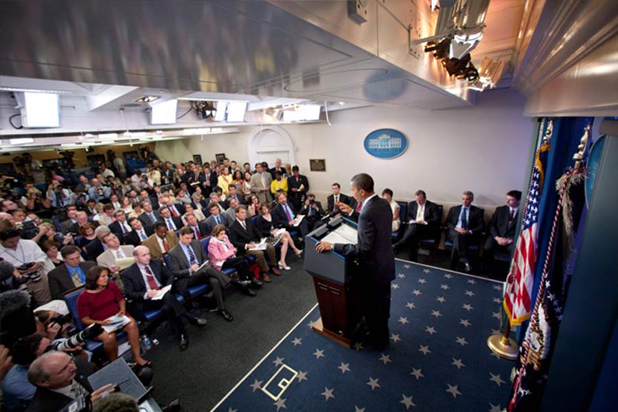 White House West Wing tour - Press Briefing Room