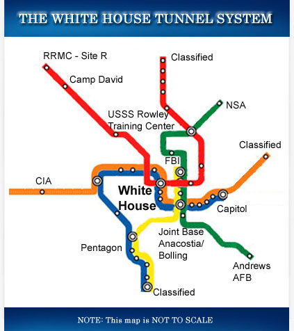 White House Tunnel System map
