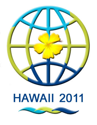 Hawaii 2011 logo with flower and globe - parody