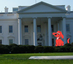 Obama dog outside the White House