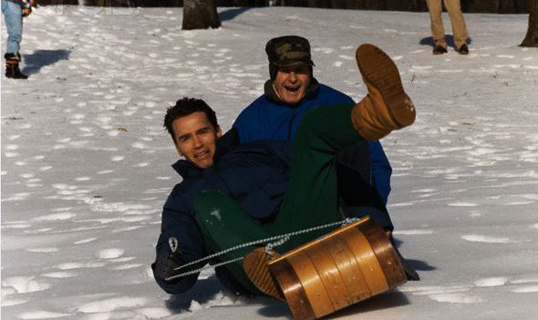 Camp David sledding