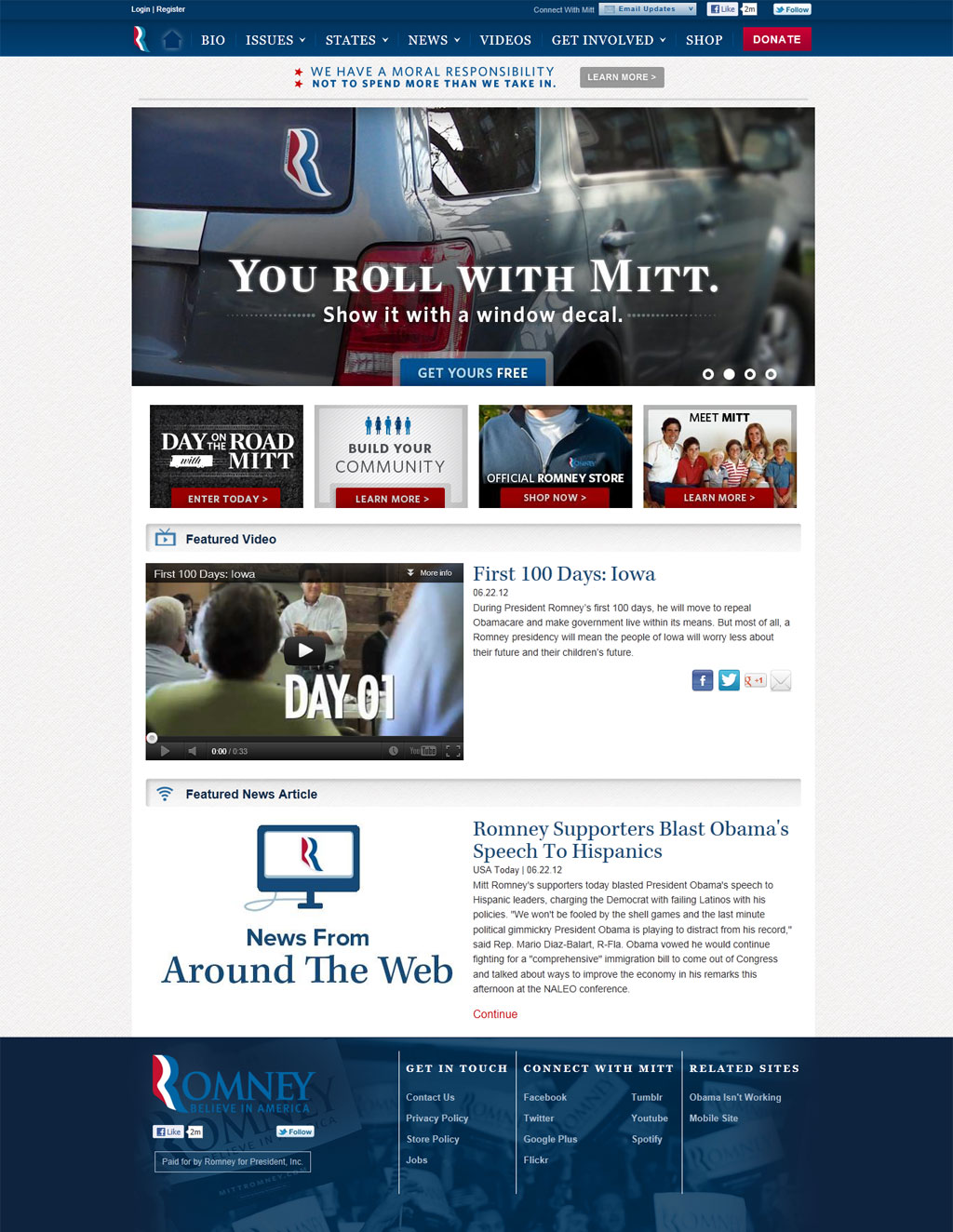 Official website of Mitt Romney