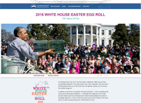 The theme of the 2016 White House Egg Roll was Let's Celebrate!
