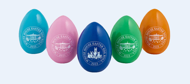 Official wooden White House Easter Eggs for 2023