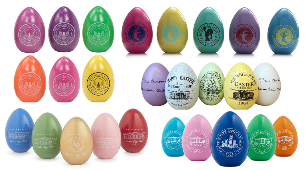 Official wooden White House Easter Eggs