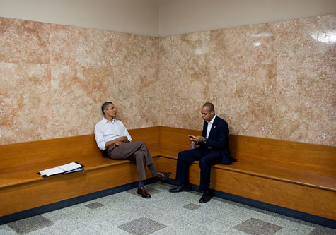 Obama waiting around 