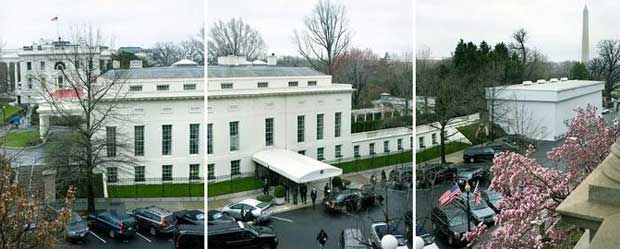 Secret White House communications building