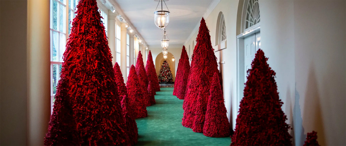 White house Christmas decorations - Trump - 2025