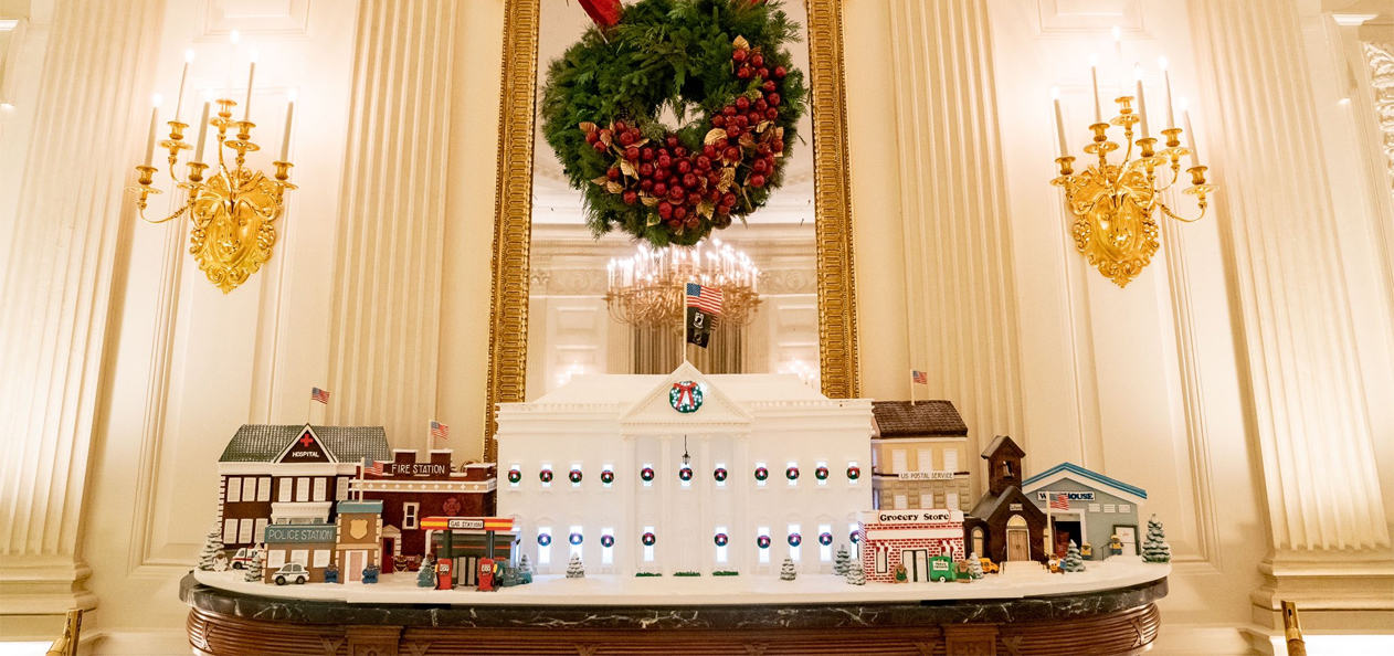 White house Christmas decorations - Biden - 2021