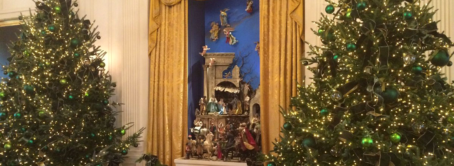 White house Christmas nativity scene - creche